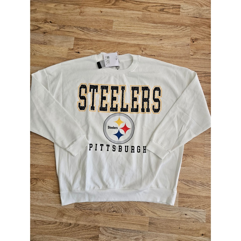 Pittsburgh Steelers Gameday Couture Sweatshirt White Size XL Unisex